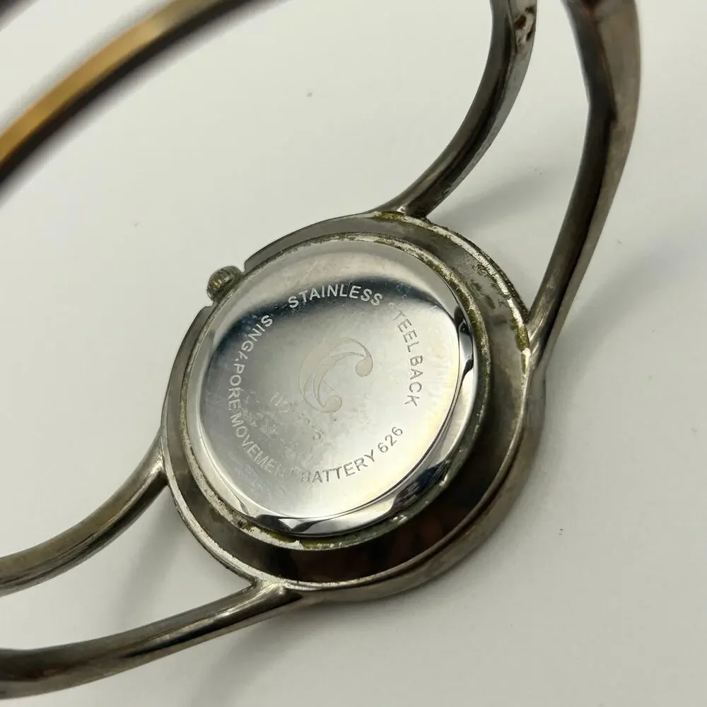 Charming Charlie Silver Women’s Bangle Watch Working New Battery